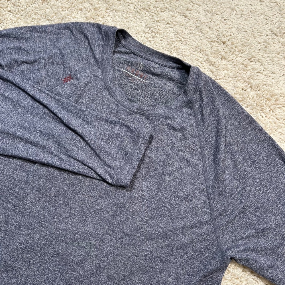 Rhone Shirt XXL Blue Reign Long Sleeve Raglan Athletic Training Tee Performance